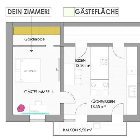 Homestay Helles Mit Kingsize-bett *